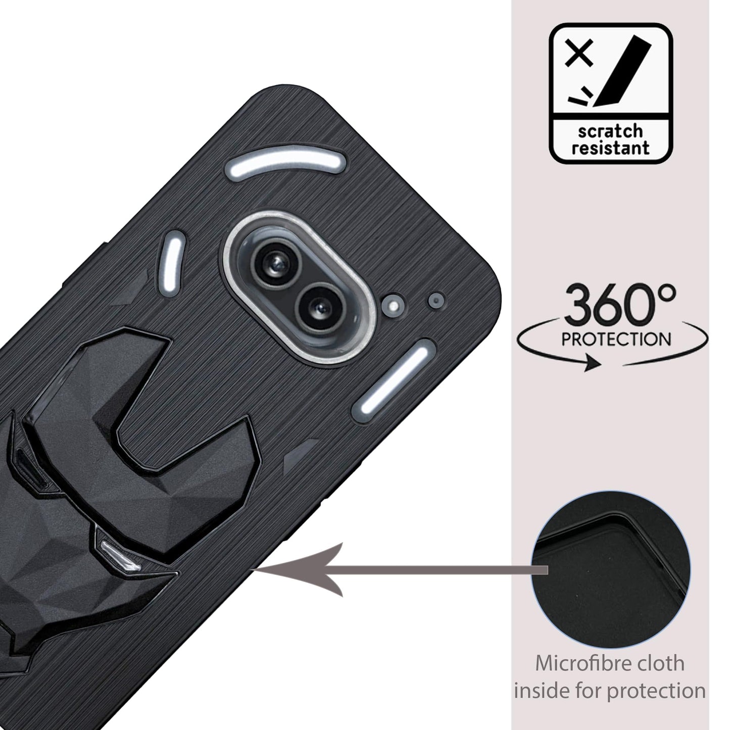 IR Mask Case with Camera Ring for Nothing Phone 2A