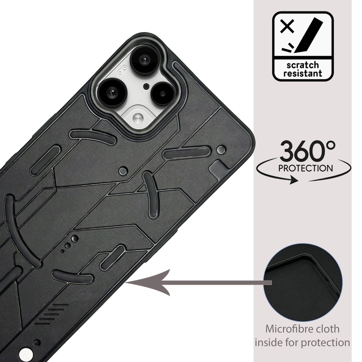 Cyber Design Soft Back Case for Nothing Phone 3A Lite