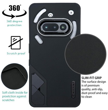 NIUKIN Fancy Super Frosted Dotted Case with Camera Ring for Nothing Phone 3A