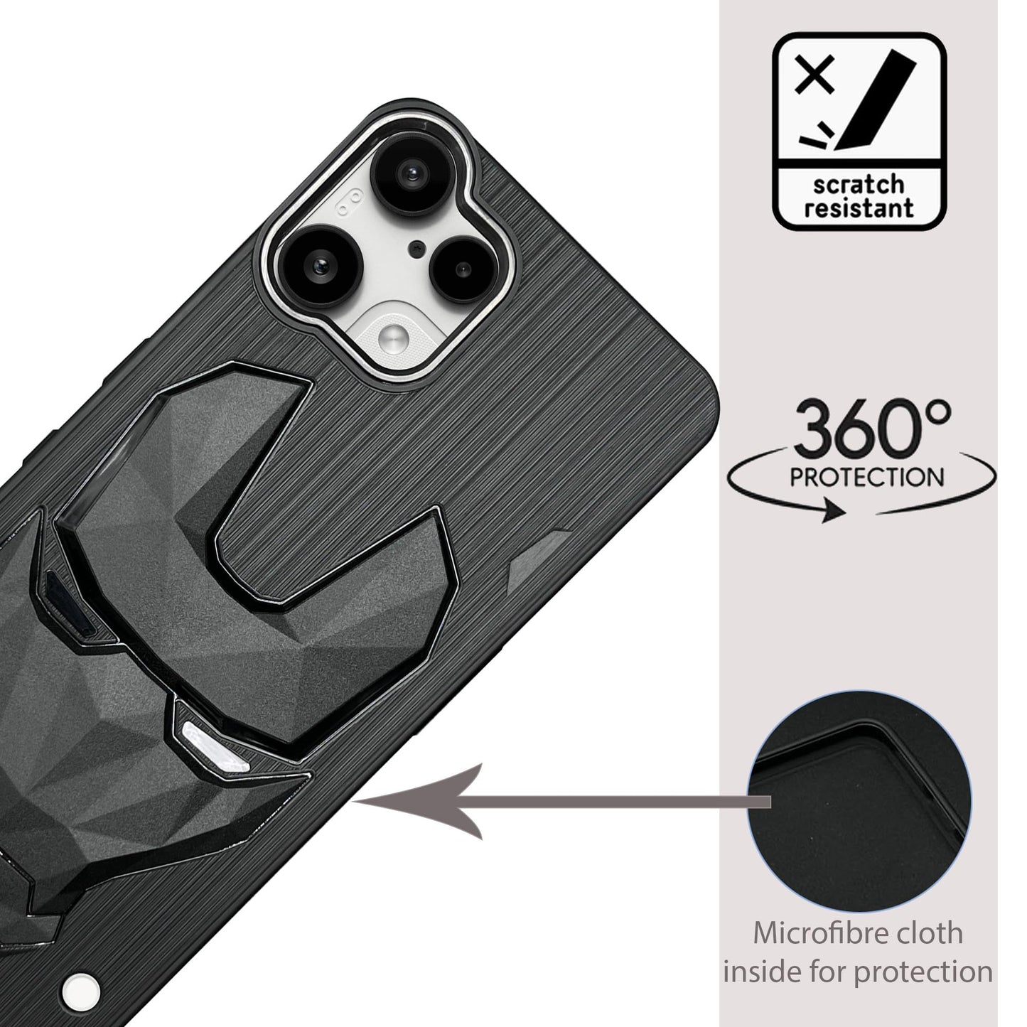 IR Mask Case with Camera Ring for Nothing Phone 3A Lite
