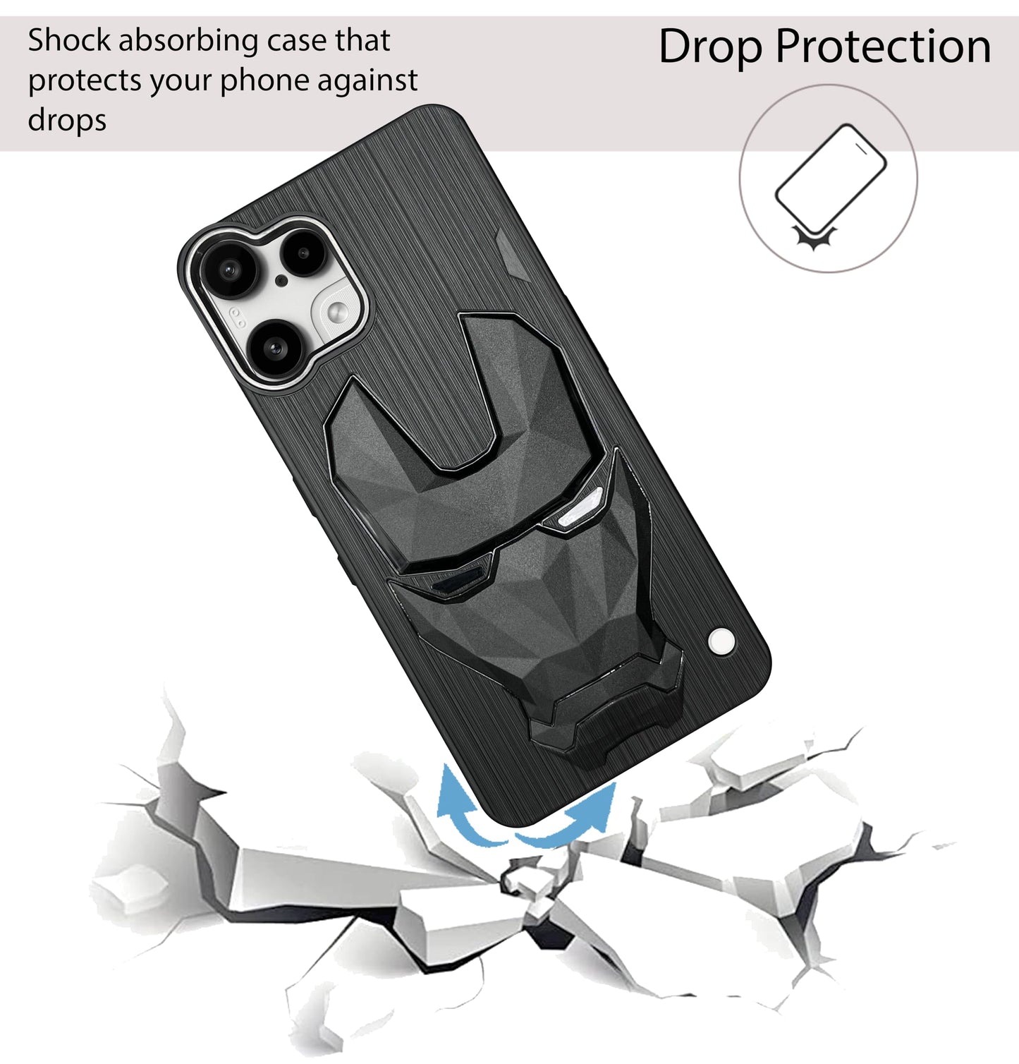 IR Mask Case with Camera Ring for Nothing Phone 3A Lite