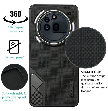NIUKIN Fancy Super Frosted Dotted Case with Camera Ring for Nothing Phone 3A Pro