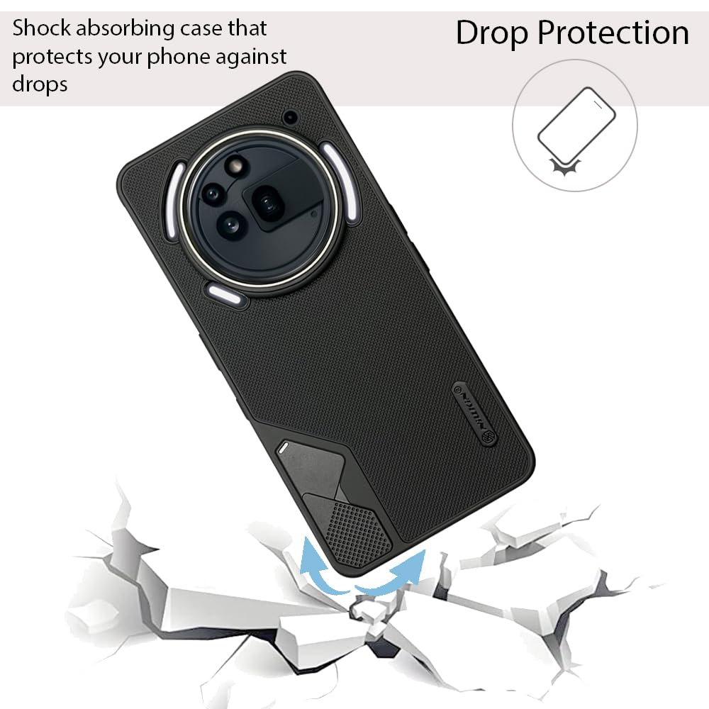 NIUKIN Fancy Super Frosted Dotted Case with Camera Ring for Nothing Phone 3A Pro