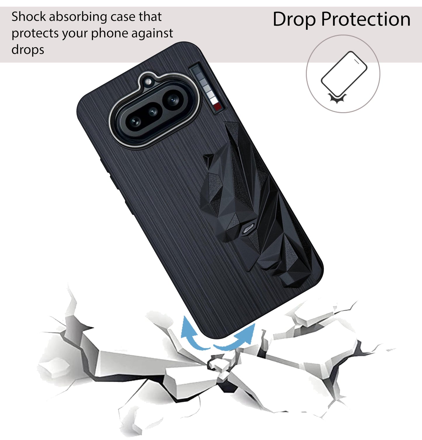 Bt Superhero Case with Camera Ring for Nothing Phone 4A
