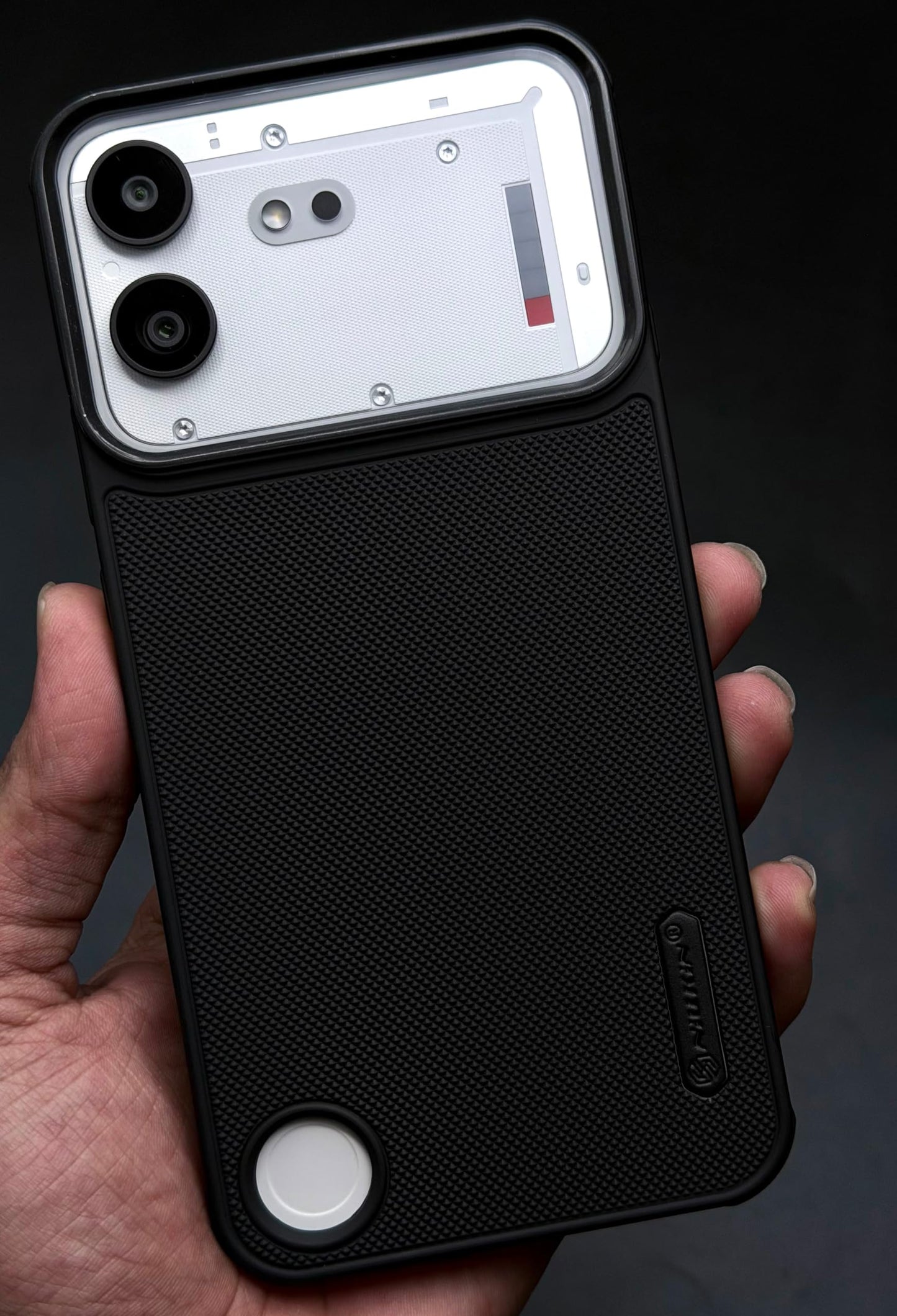 NIUKIN Super Frosted Dotted Case with Camera Ring for Nothing Phone 4(b)