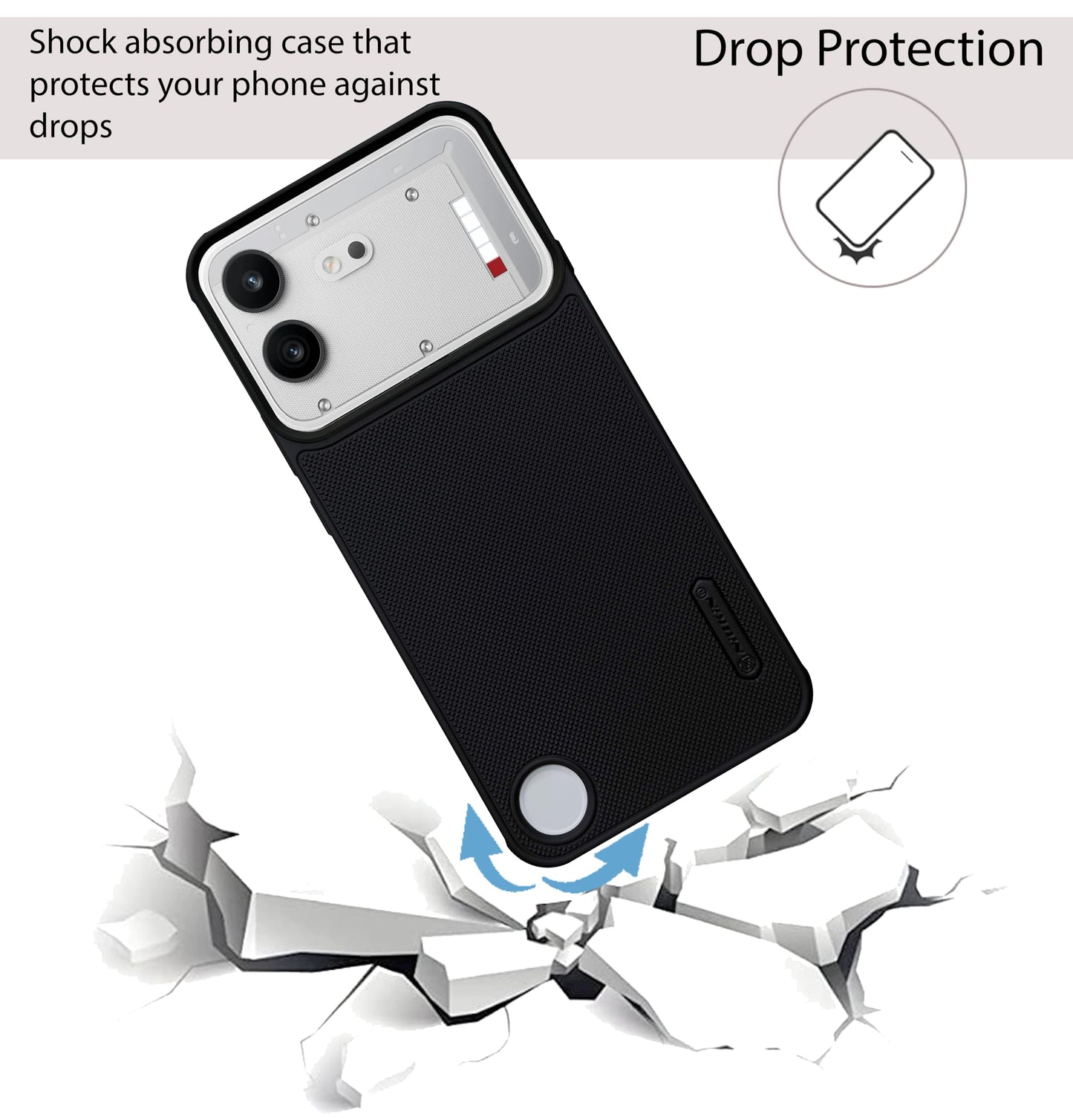 NIUKIN Super Frosted Dotted Case for Nothing Phone 4(b)