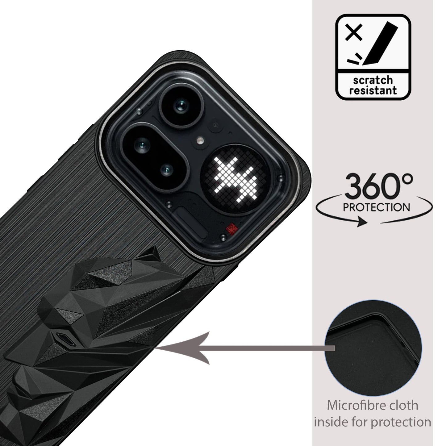 Bt Superhero Case with Camera Ring for Nothing Phone 4A Pro