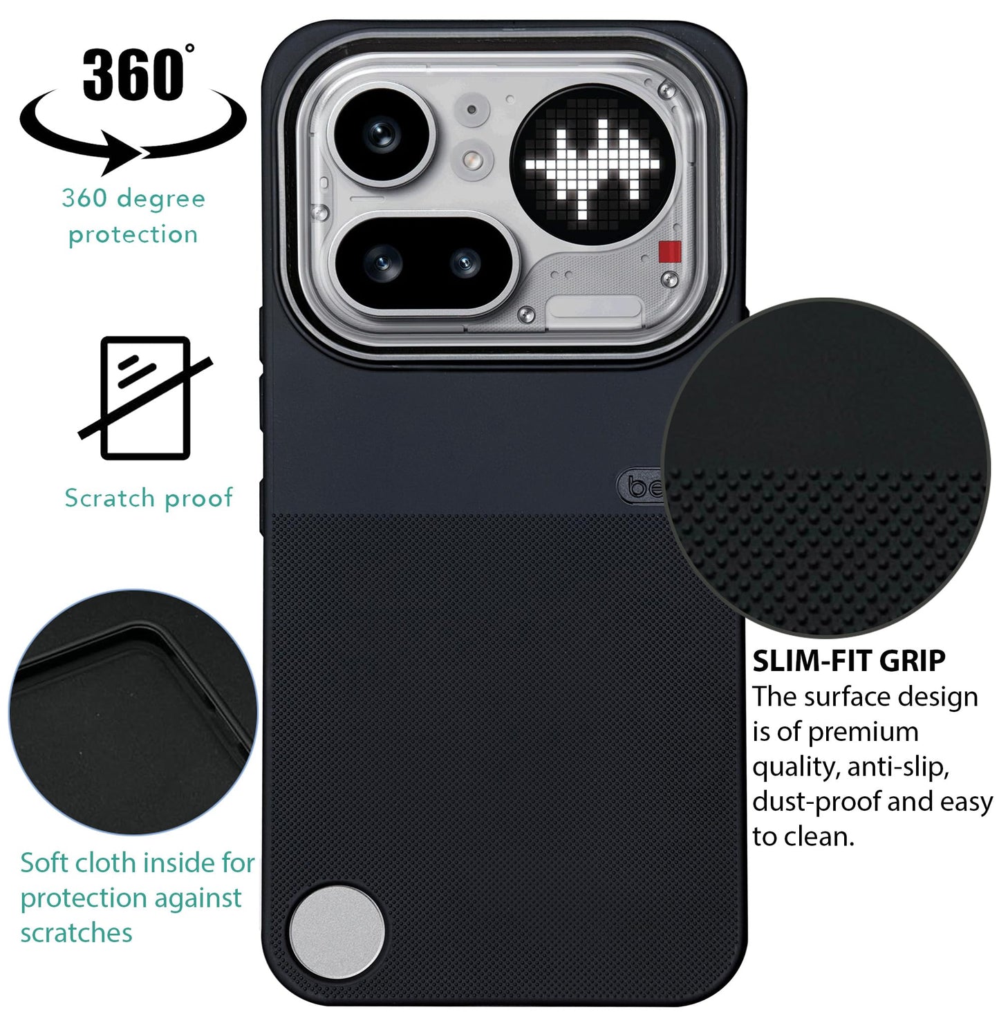 BEOTS Rugged back case for Nothing Phone 4A Pro