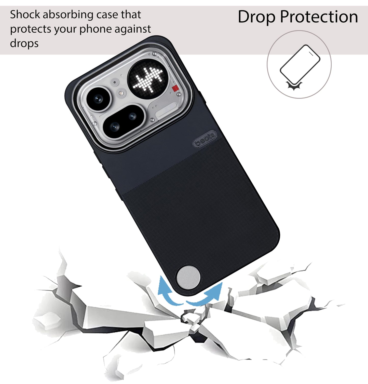 BEOTS Rugged back case for Nothing Phone 4A Pro