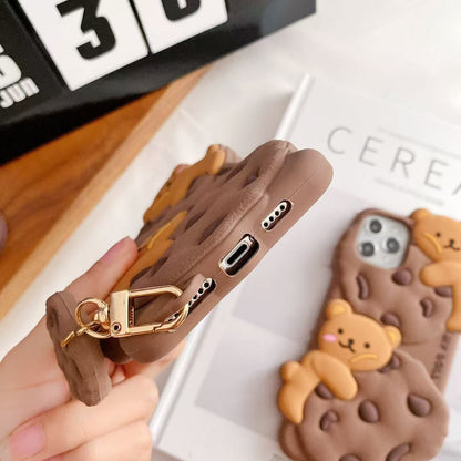 Cookie Bear Case with Cookie Keychain for iPhone 16 Pro Max