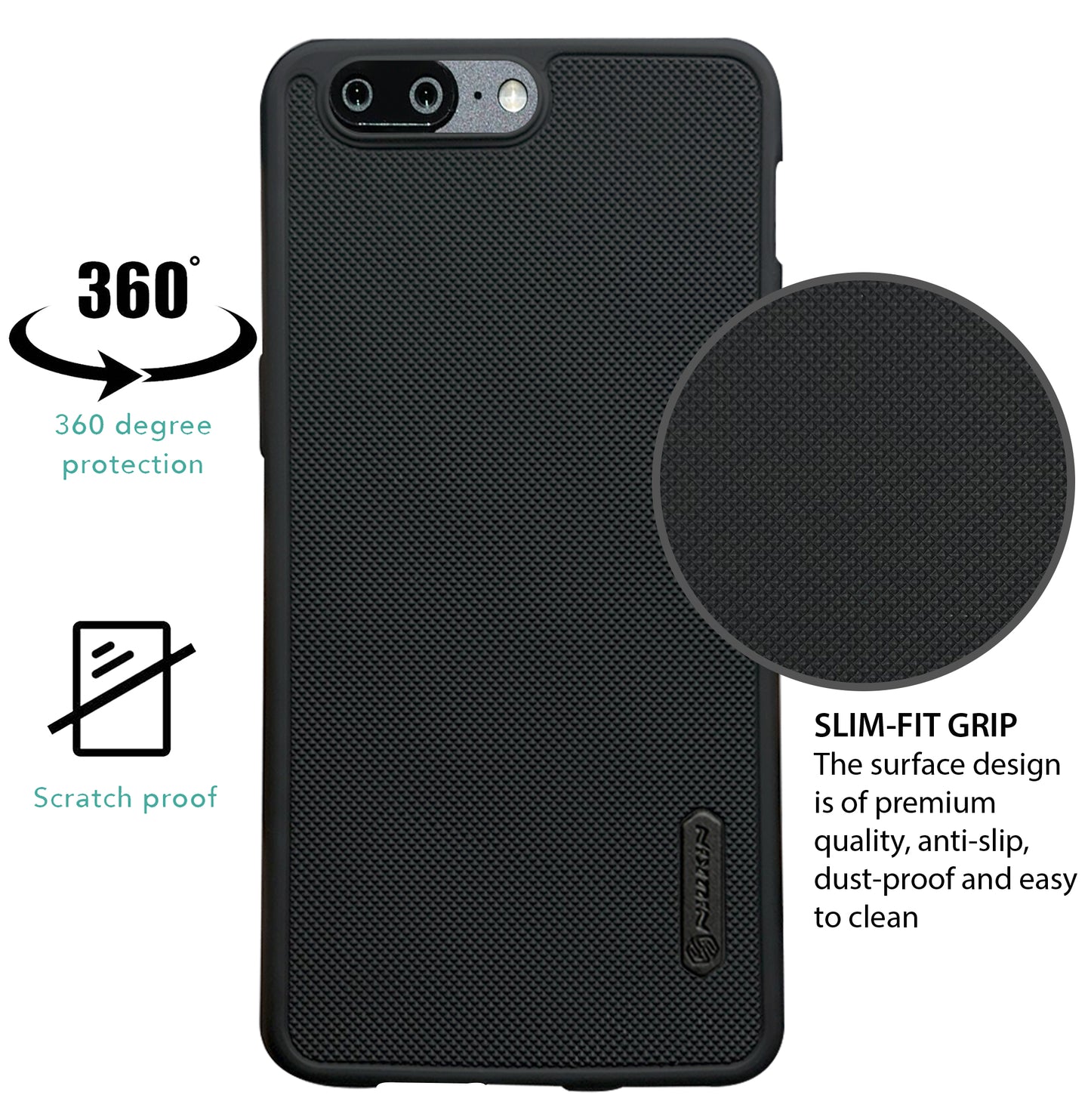 NIUKIN Super Frosted Dotted Case for Oneplus 5
