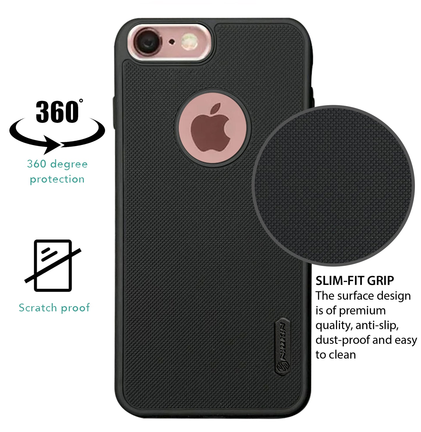 NIUKIN Super Frosted Dotted Case for iPhone 6+/6s+/7+/8+