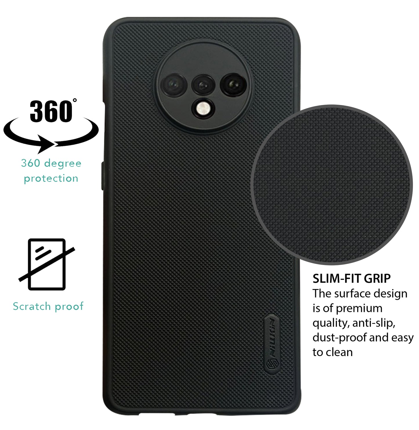 NIUKIN Super Frosted Dotted Case for Oneplus 7T