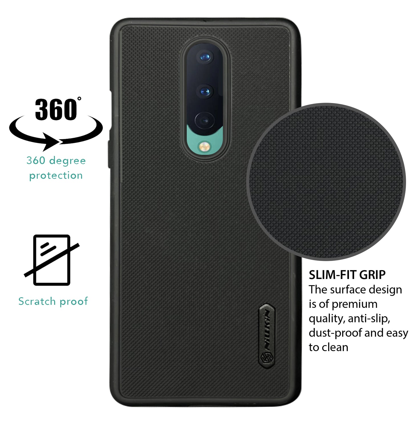 NIUKIN Super Frosted Dotted Case for Oneplus 8