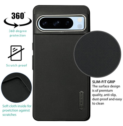 NIUKIN Super Frosted Dotted Case with Camera Ring for Google Pixel 8 Pro