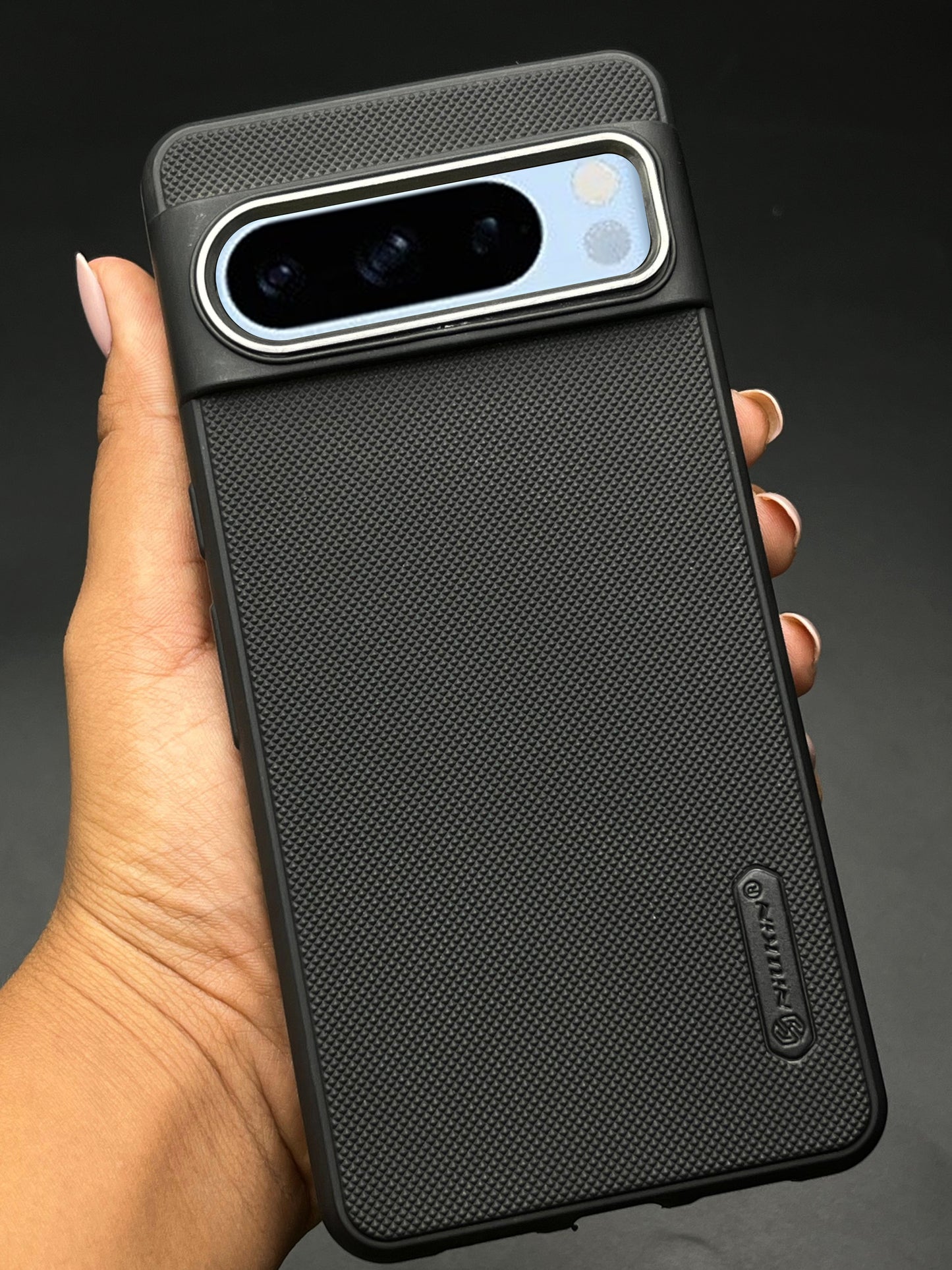 NIUKIN Super Frosted Dotted Case with Camera Ring for Google Pixel 8 Pro