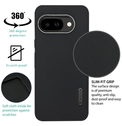 NIUKIN Super Frosted Dotted Case with Camera Ring for Google Pixel 9A