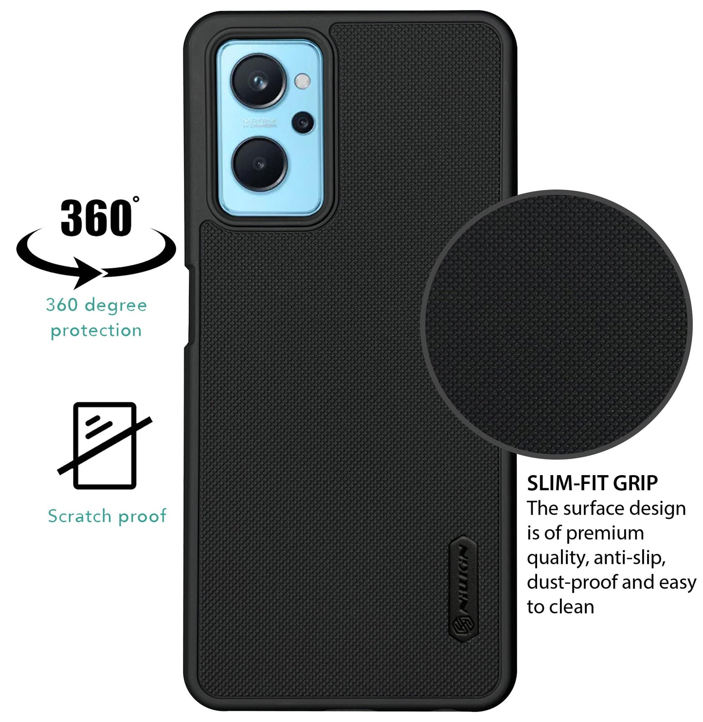 NIUKIN Super Frosted Dotted Case for Oppo A36