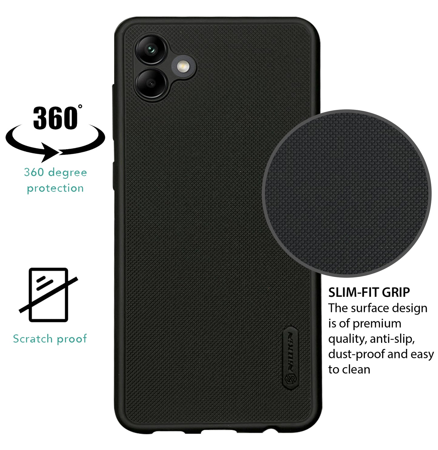 NIUKIN Super Frosted Dotted Case for Samsung A04