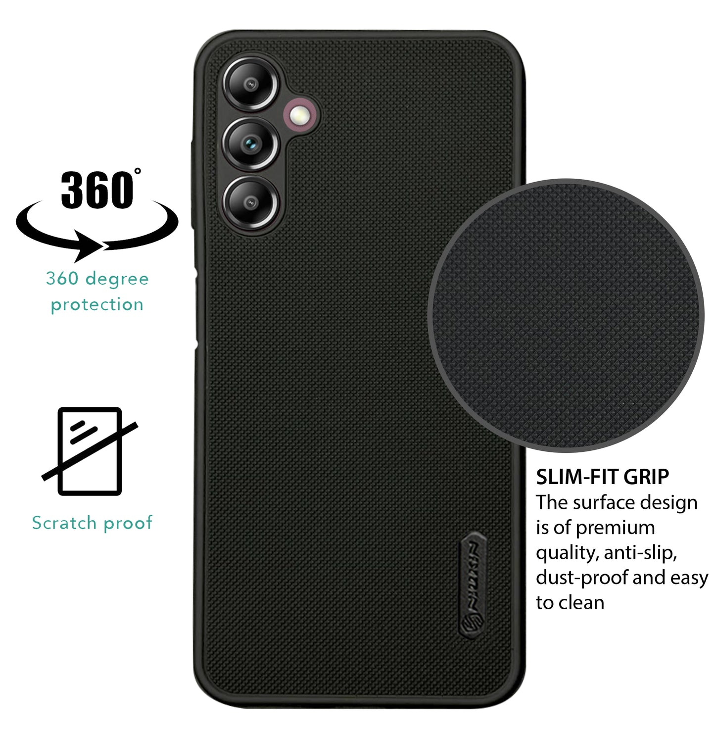 NIUKIN Super Frosted Dotted Case for Samsung A14 5G