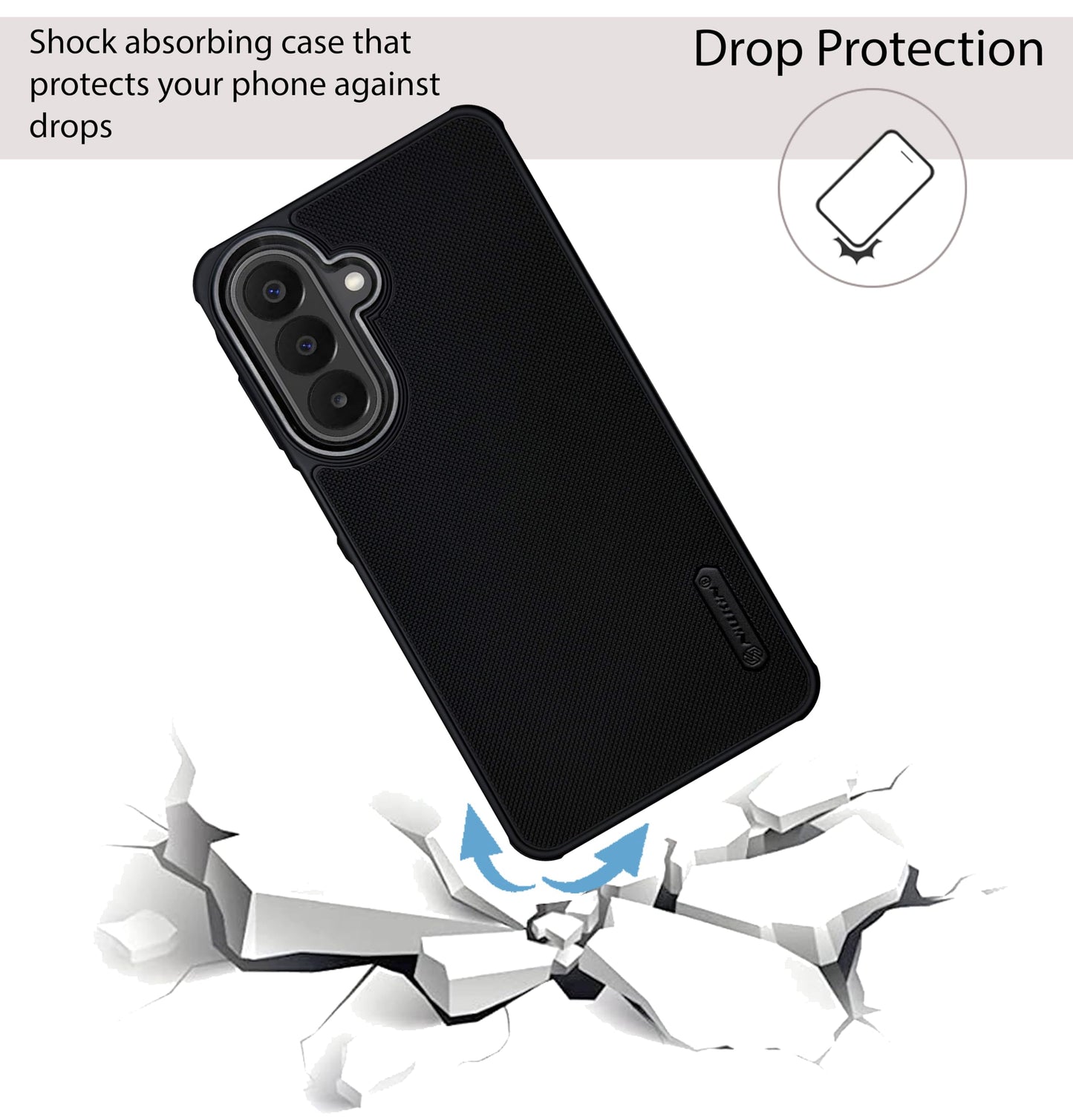 NIUKIN Super Frosted Dotted Case with Camera Ring for Samsung Galaxy A27