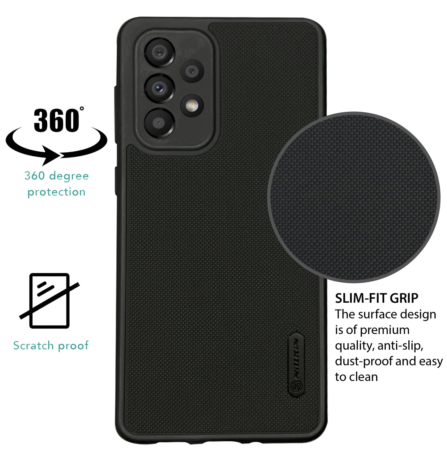 NIUKIN Super Frosted Dotted Case for Samsung A33 5G