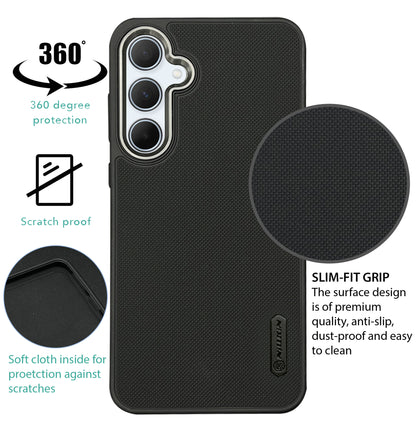 NIUKIN Super Frosted Dotted Case with Camera Ring for Samsung A35