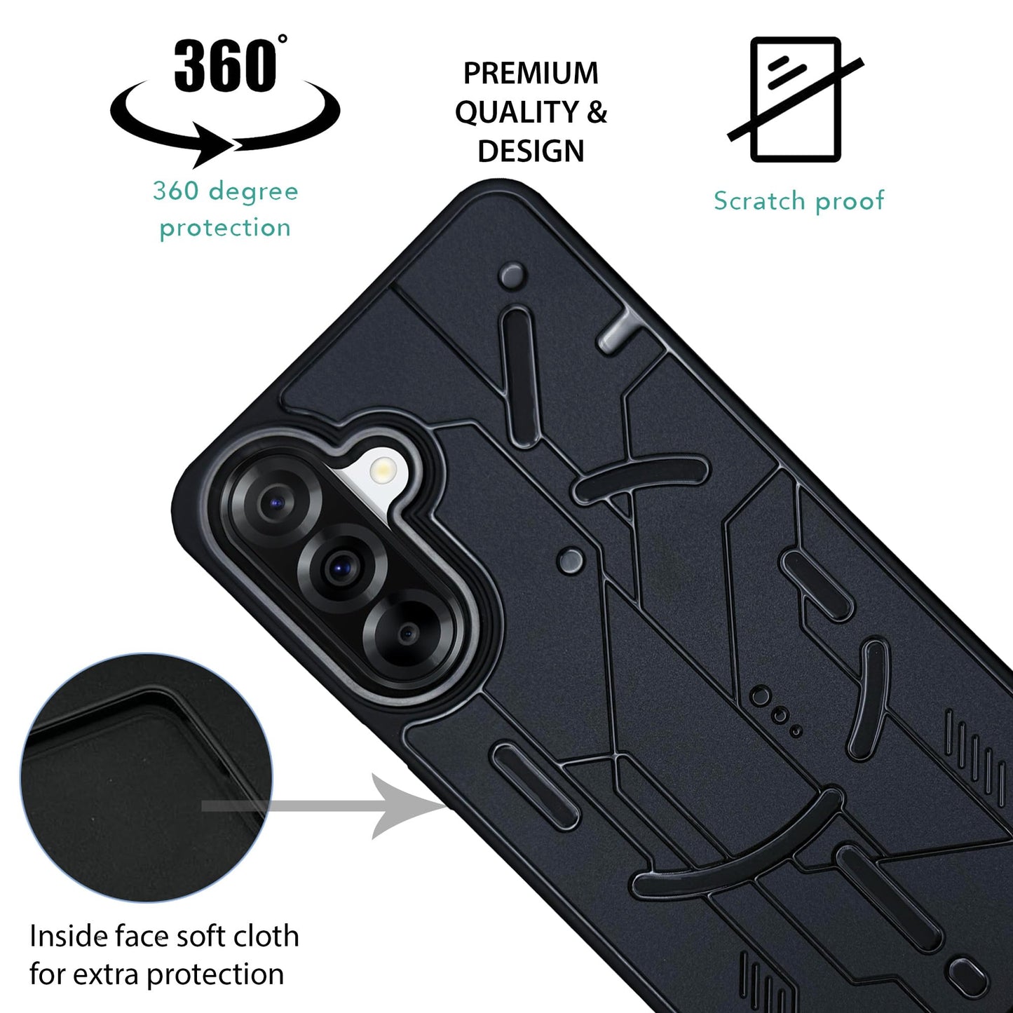Cyber Design Soft Back Case for Samsung A36 5G