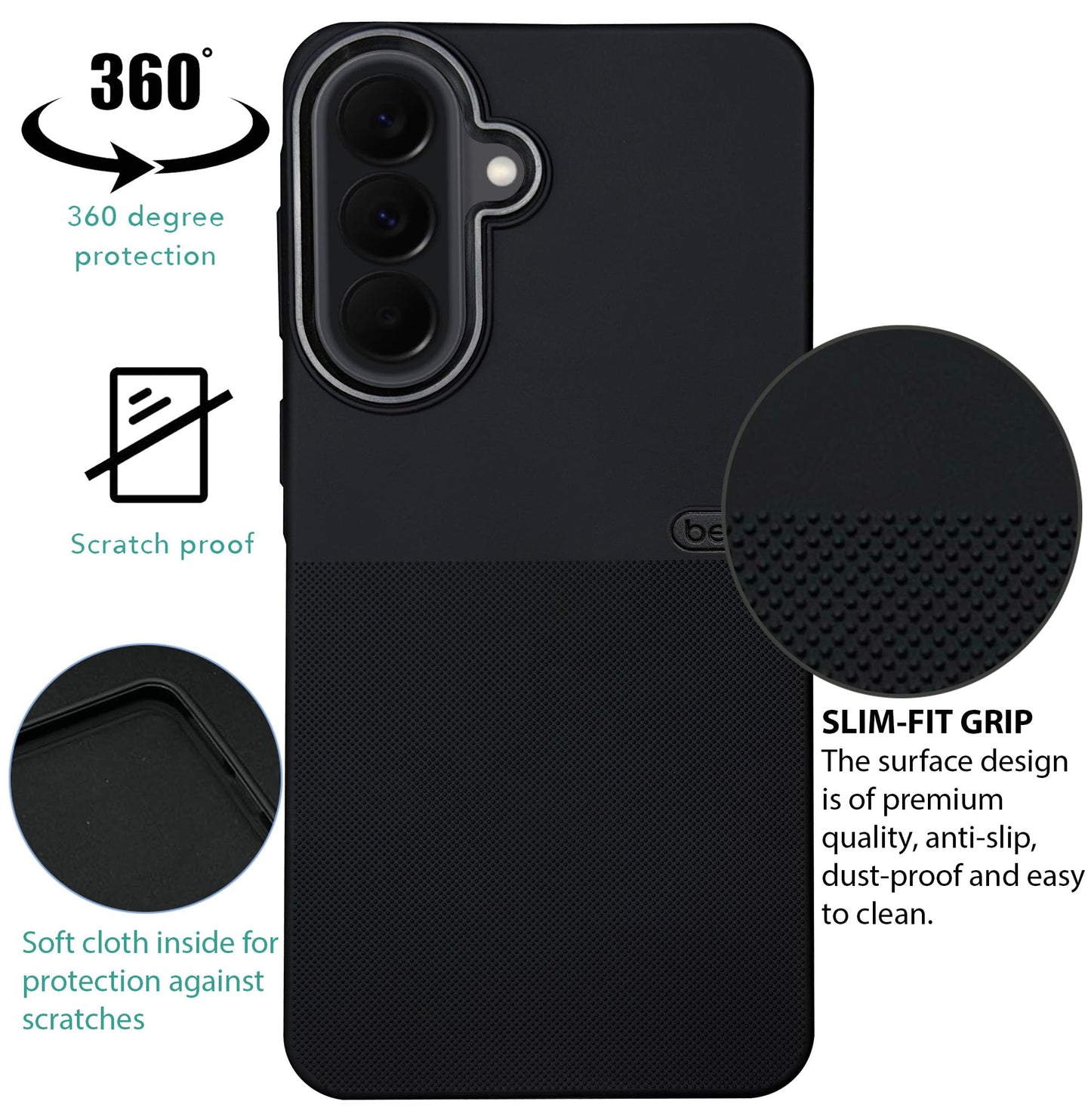 BEOTS Rugged back case with Camera Ring for Samsung Galaxy A37