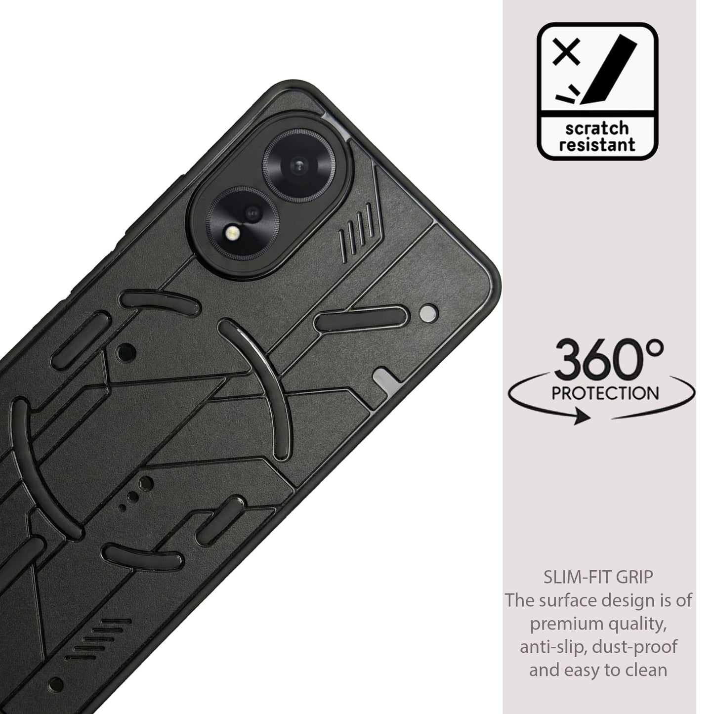 Cyber Design Soft Back Case for Oppo A18 4G