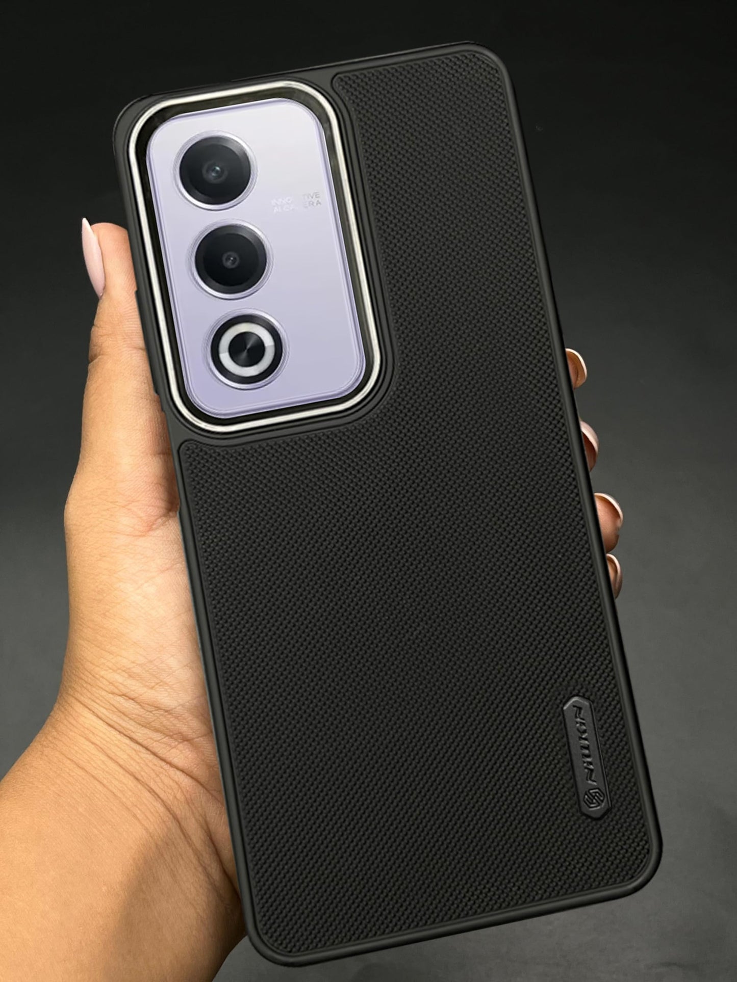 NIUKIN Super Frosted Dotted Case with Camera Ring for Oppo A3 Pro