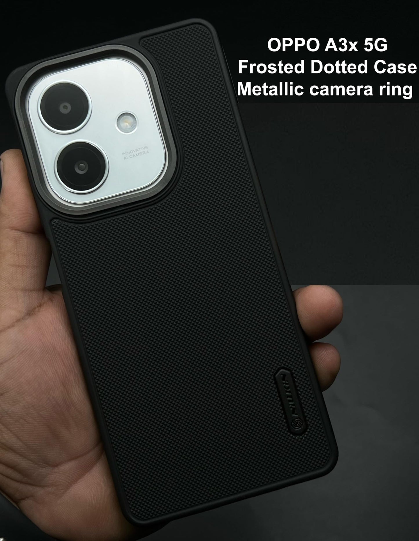 NIUKIN Super Frosted Dotted Case with Camera Ring for Oppo A3x