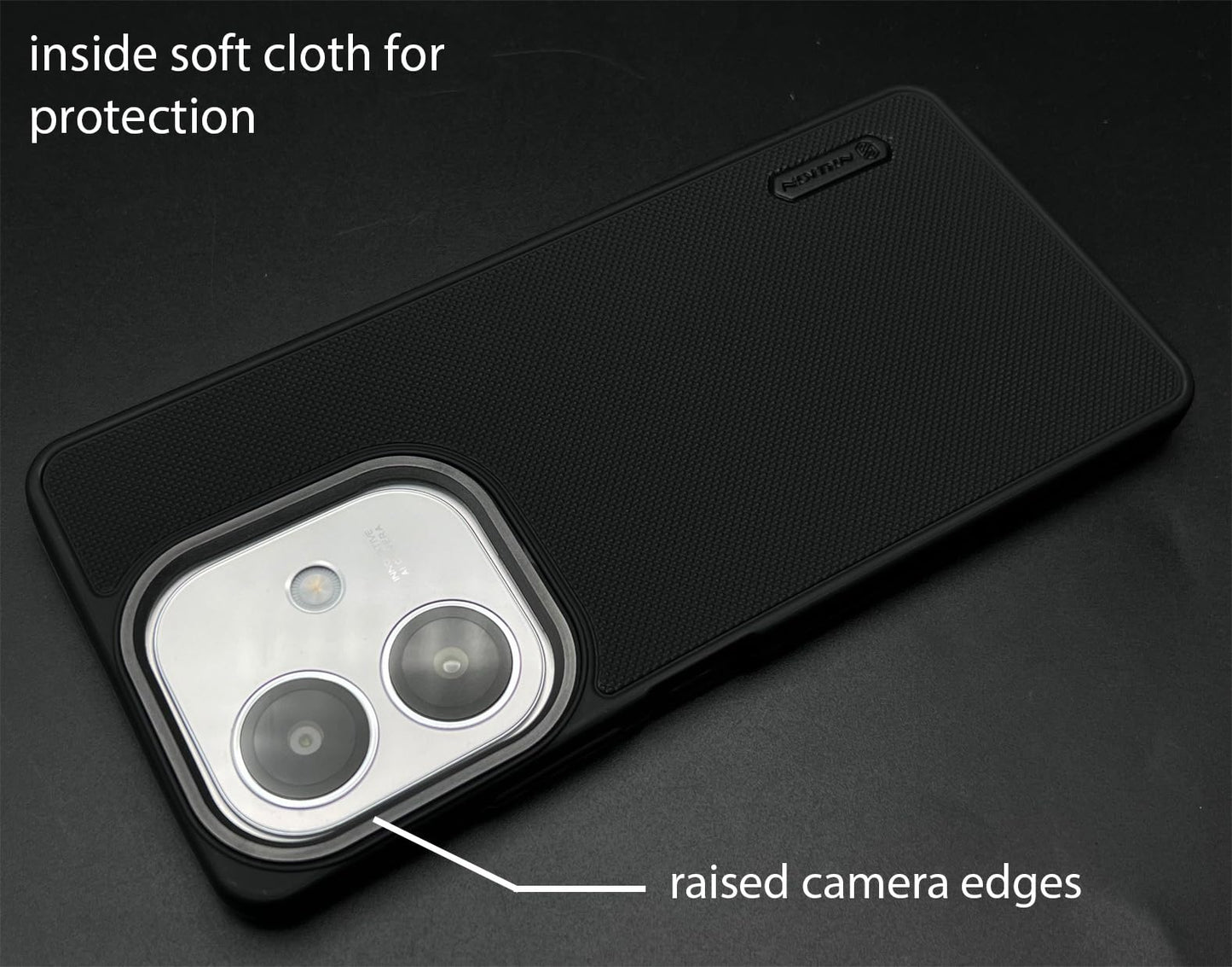 NIUKIN Super Frosted Dotted Case with Camera Ring for Oppo A3x
