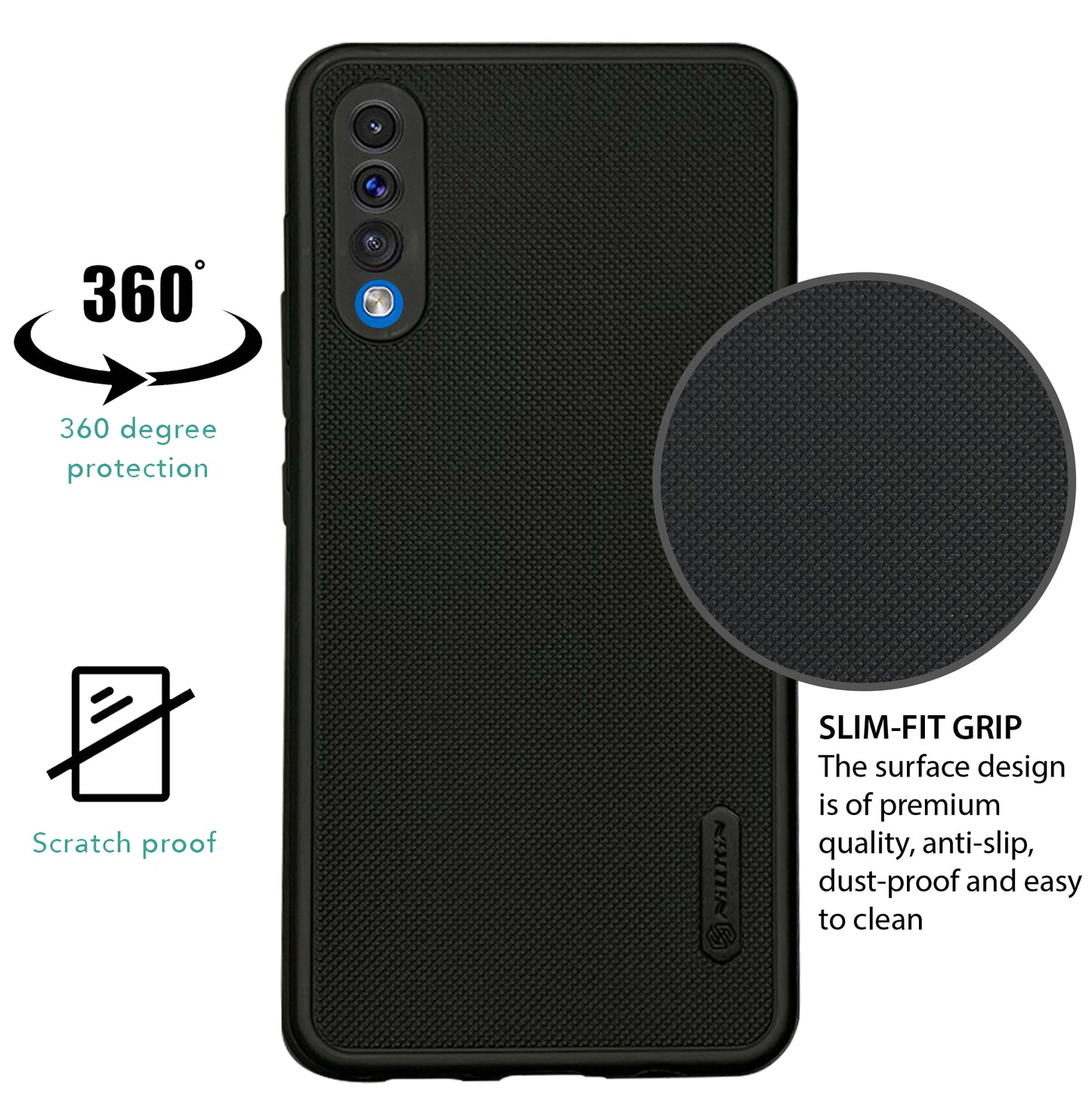 NIUKIN Super Frosted Dotted Case for Samsung A50