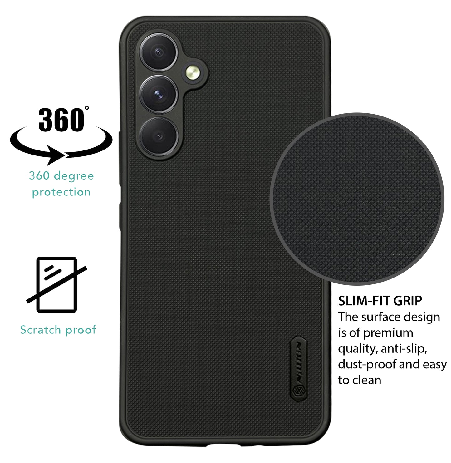NIUKIN Super Frosted Dotted Case for Samsung A54 5G