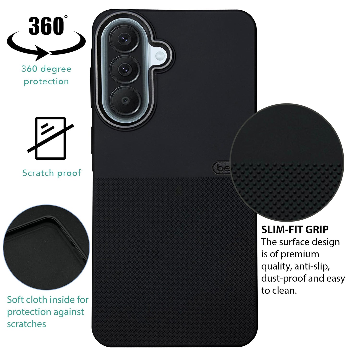 BEOTS Rugged back case with Camera Ring for Samsung Galaxy A57