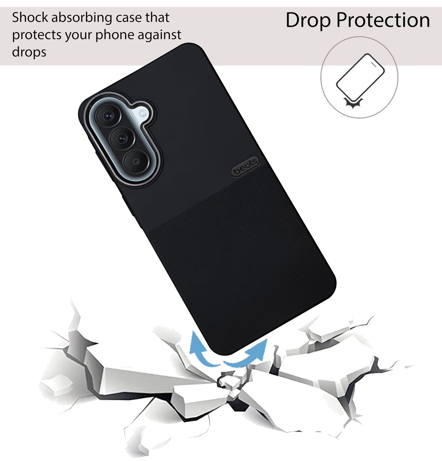 BEOTS Rugged back case with Camera Ring for Samsung Galaxy A57