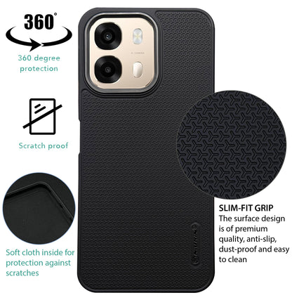 Niukin Grip Guard Back Case with Camera Ring for Oppo A6c