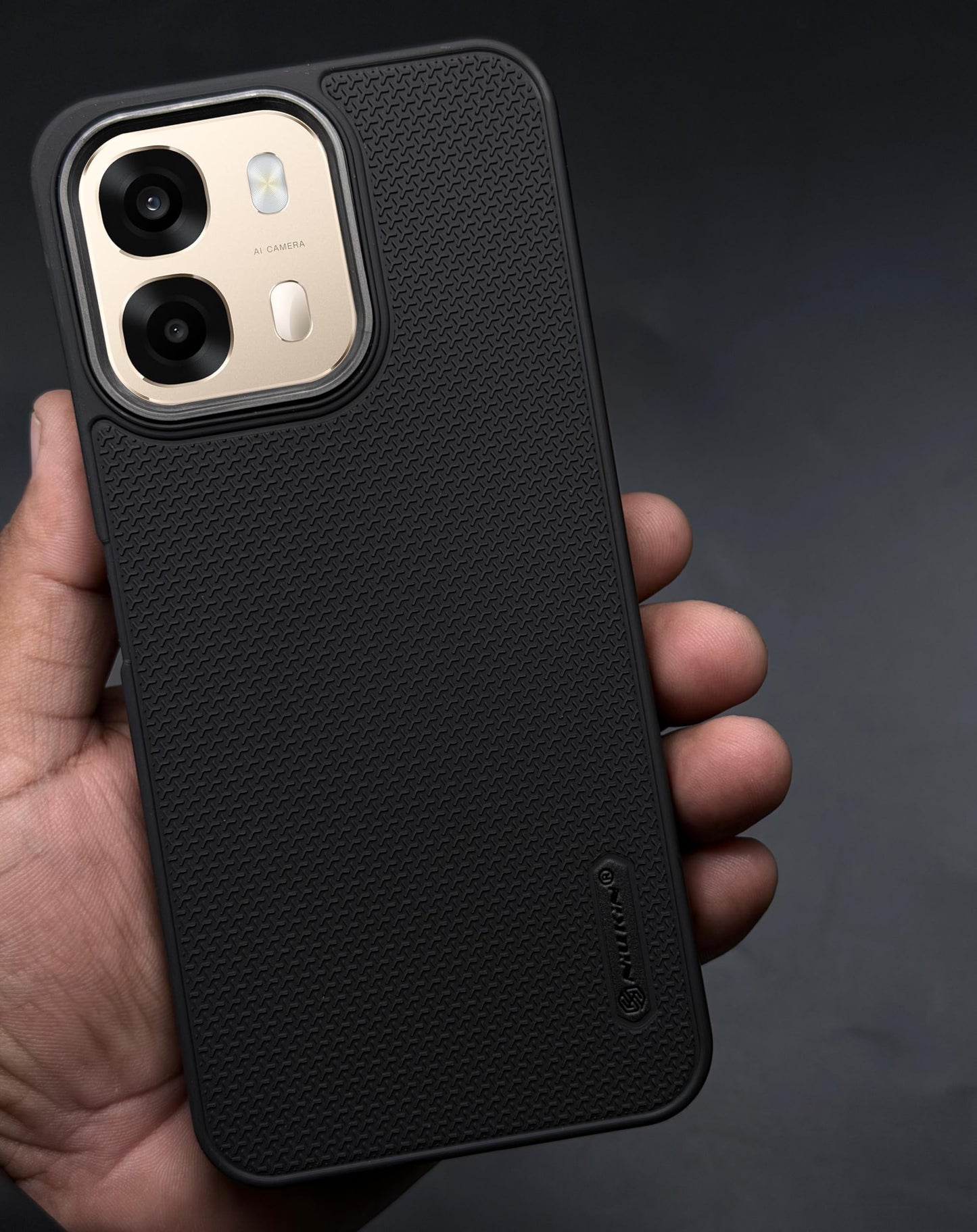 Niukin Grip Guard Back Case with Camera Ring for Oppo A6c