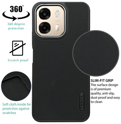 NIUKIN Super Frosted Dotted Case with Camera Ring for Oppo A6 Pro 5G
