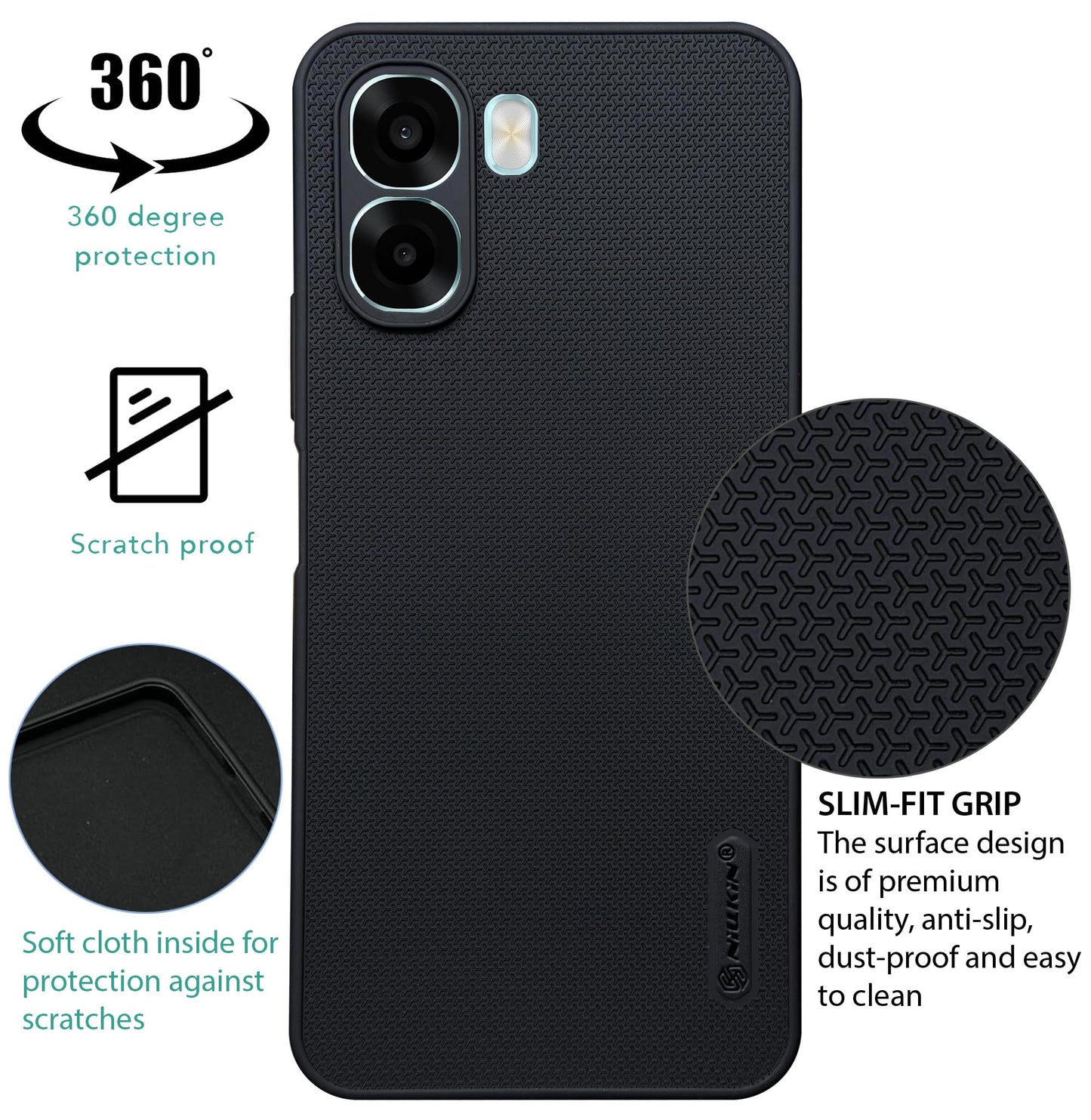 Niukin Grip Guard Back Case for Oppo A6s