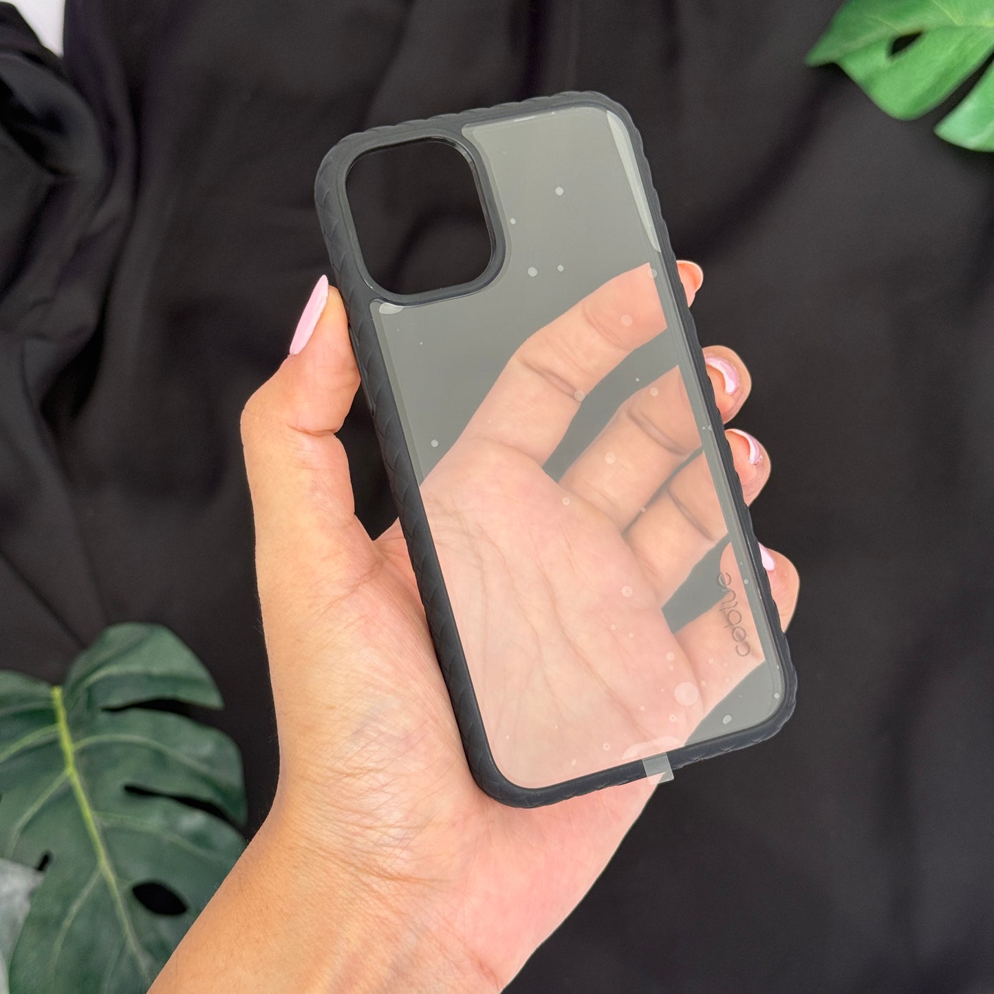 Coblue Anti Yellow Transparent case with Colorful side borders for iPhone 12 Mini