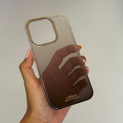 Coblue Transparent Shaded Glitter Case for iPhone 15