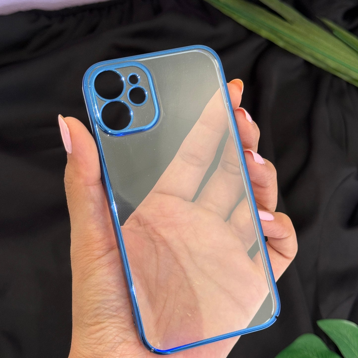 Coblue Anti Yellow Hard Transparent Case with Chrome borders for iPhone 12 Pro Max(cbk32)