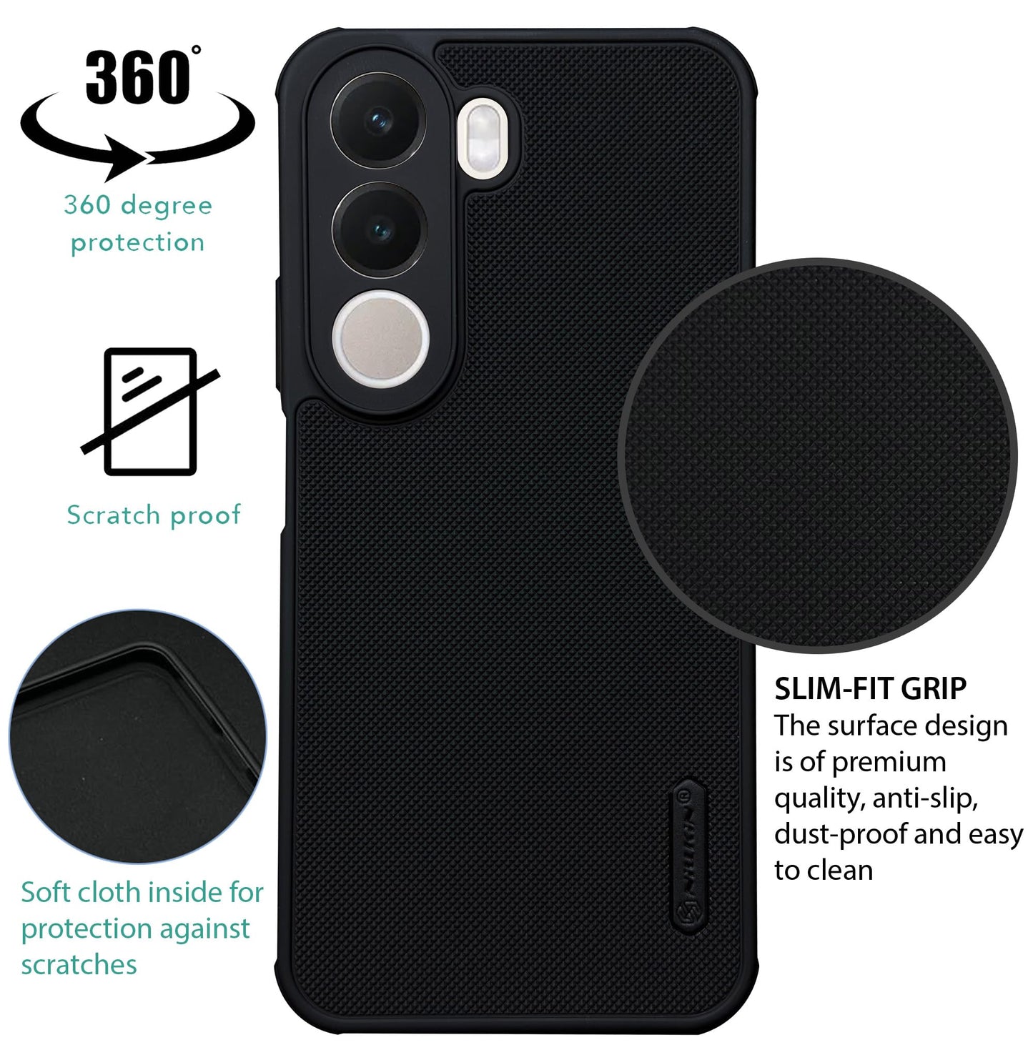 NIUKIN Super Frosted Dotted Case for Realme C100x