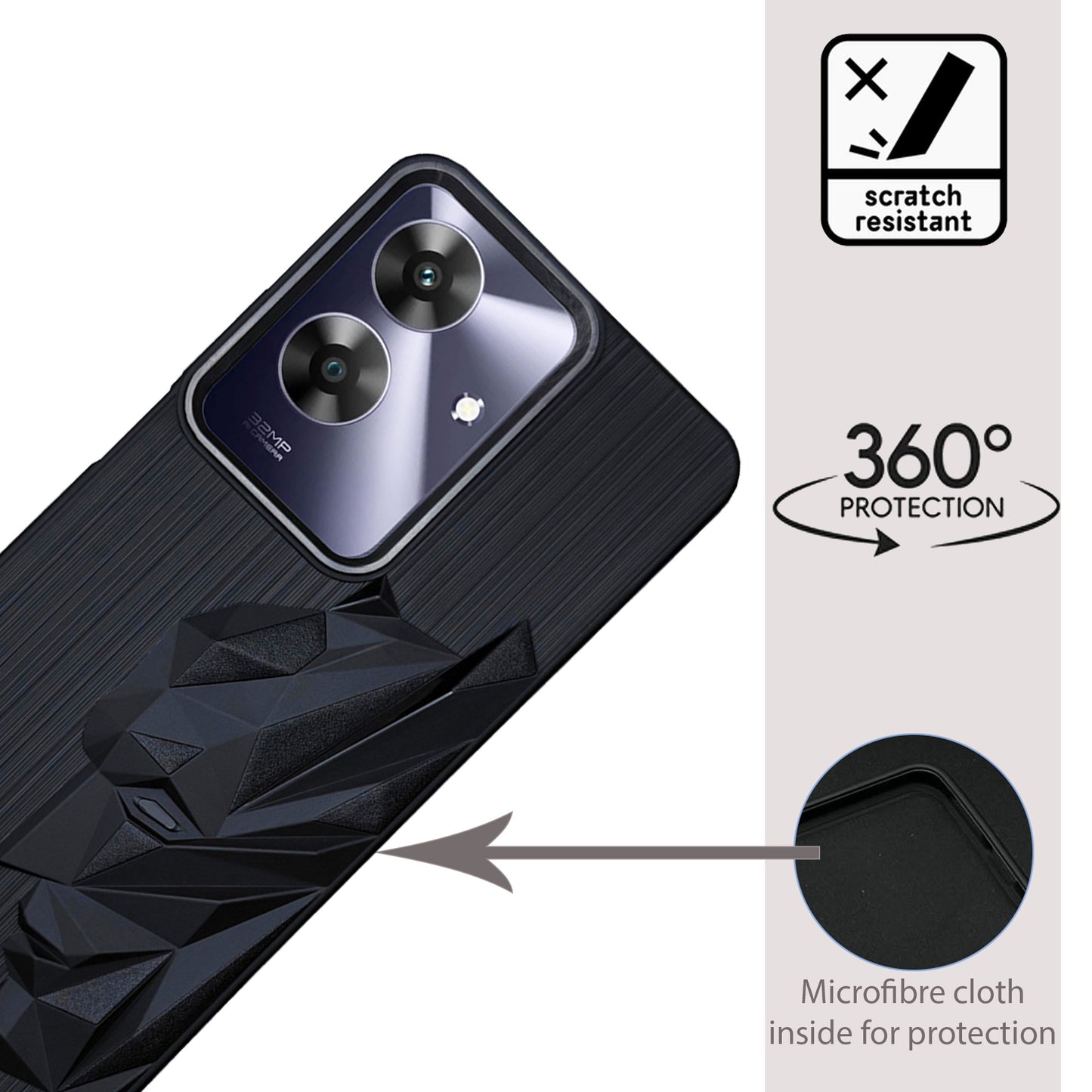 Bt Superhero Case with Camera Ring for Realme C61(5G)