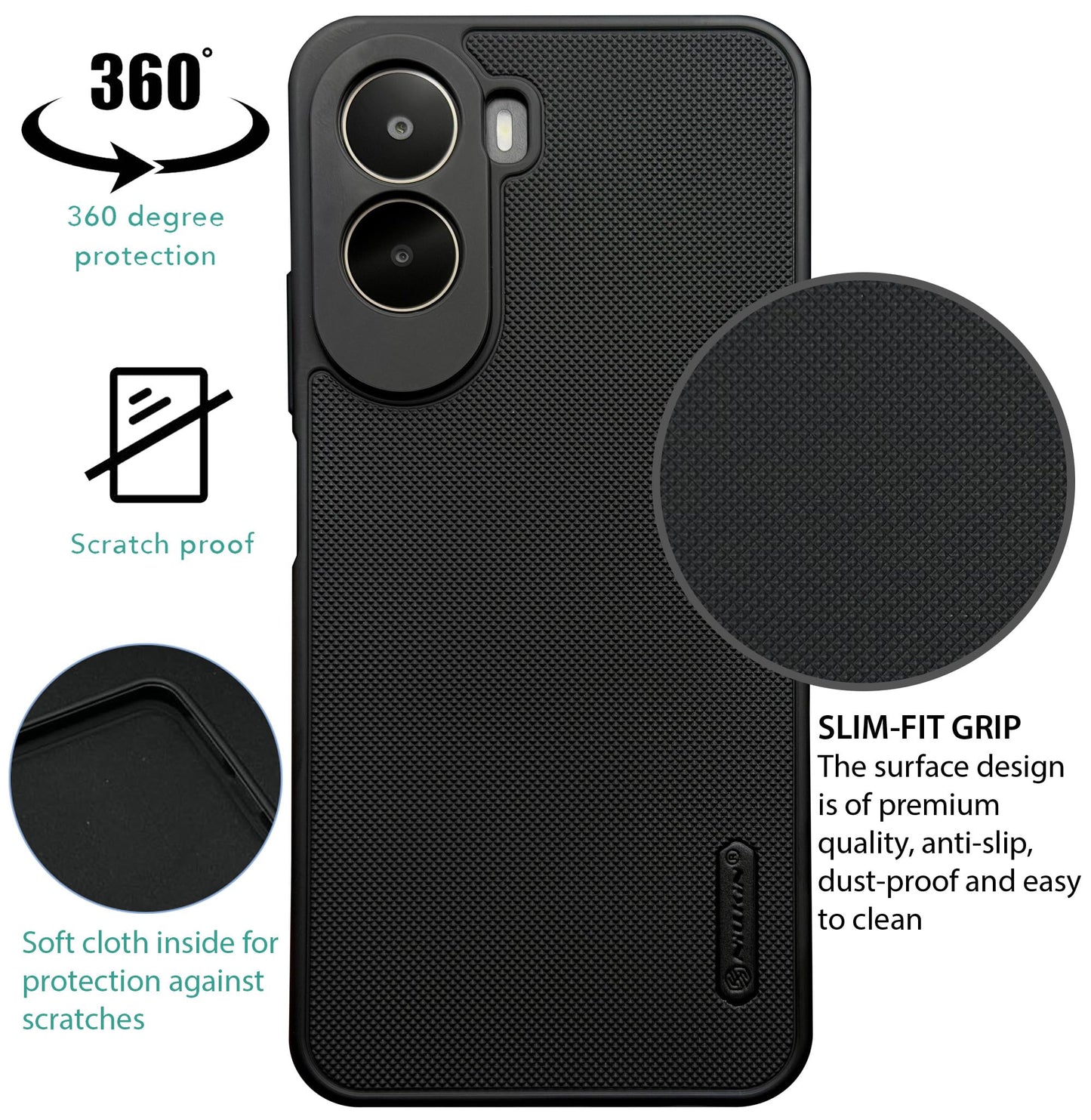 NIUKIN Super Frosted Dotted Case for Xiaomi Poco C85x