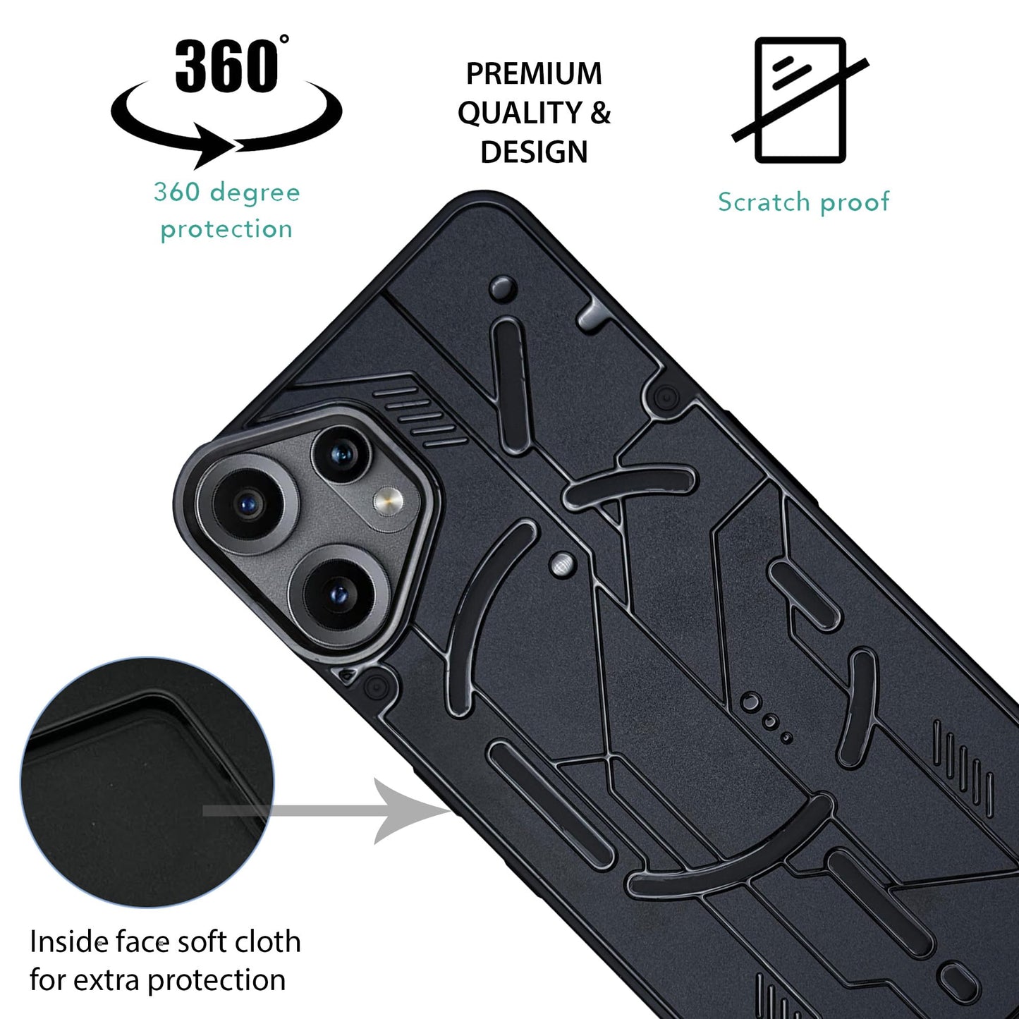 Cyber Design Soft Back Case for CMF by Nothing Phone 2 Pro