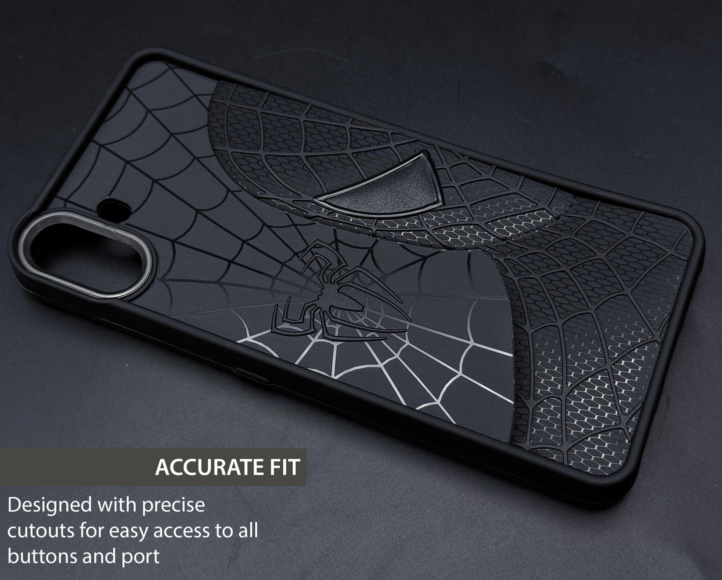 Sp Superhero Web Case with Metallic Camera Ring for CMF by Nothing Phone 1