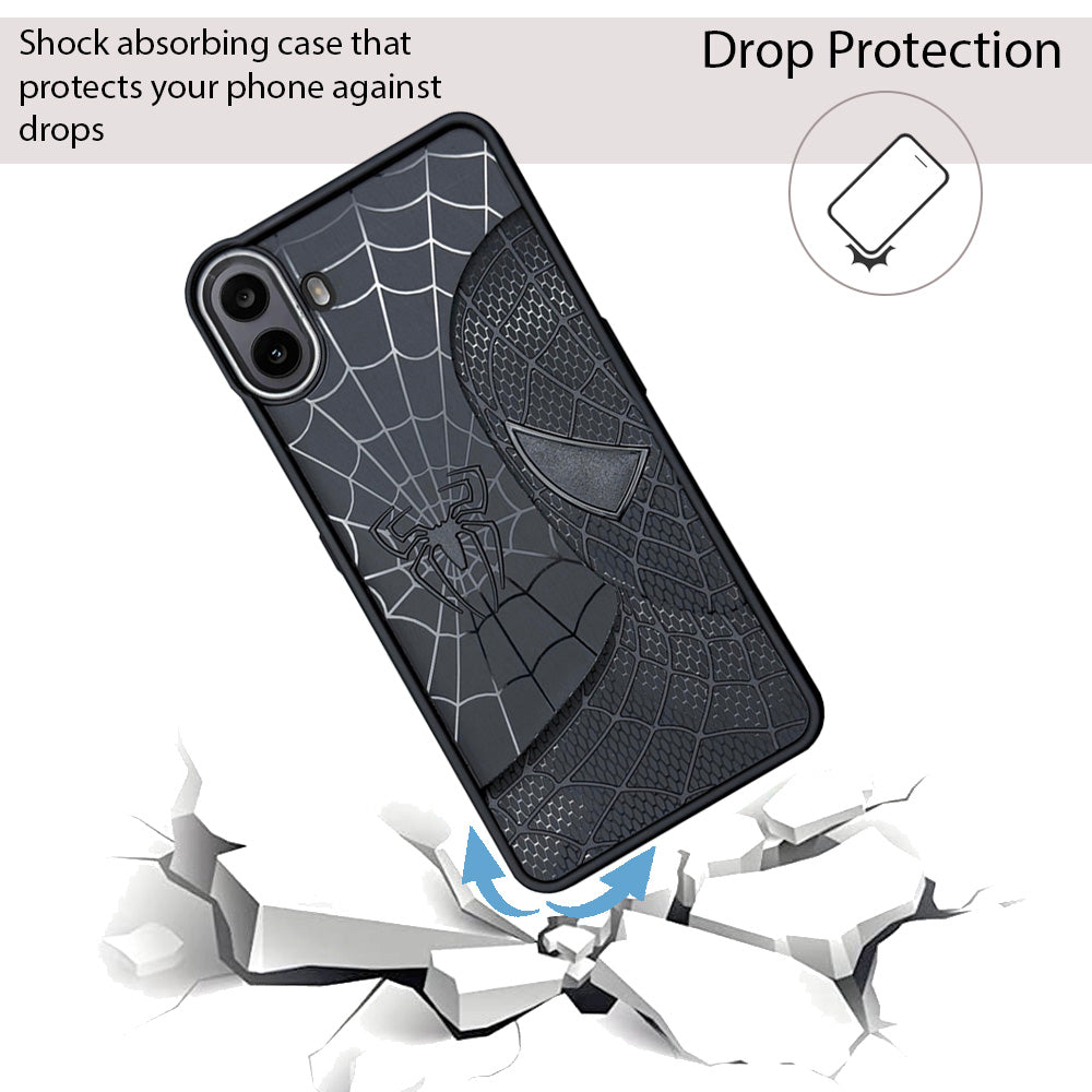 Sp Superhero Web Case with Metallic Camera Ring for CMF by Nothing Phone 1